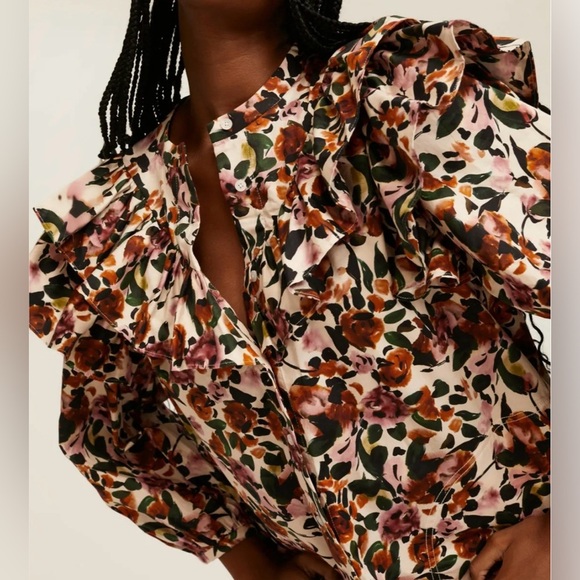 EUC Something Navy- Floral Dress. Size XS - Picture 4 of 10